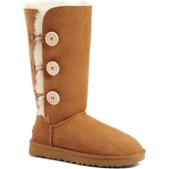 UGG Australia Women's Bailey Button Triplet II Boot size 6 Chestnut - Picture 1 of 16